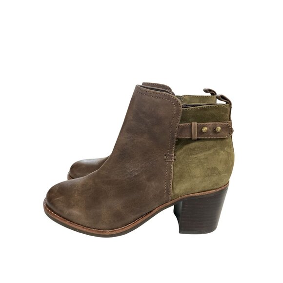 Sperry Ambrose Women's size  5.5M Brown Olive Leather Ankle Boots - Picture 2 of 7